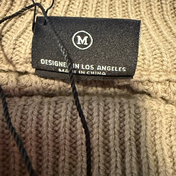 Miou Muse Cowl Neck Cropped Sweater with Tiered Sleeves - Picture 7 of 8